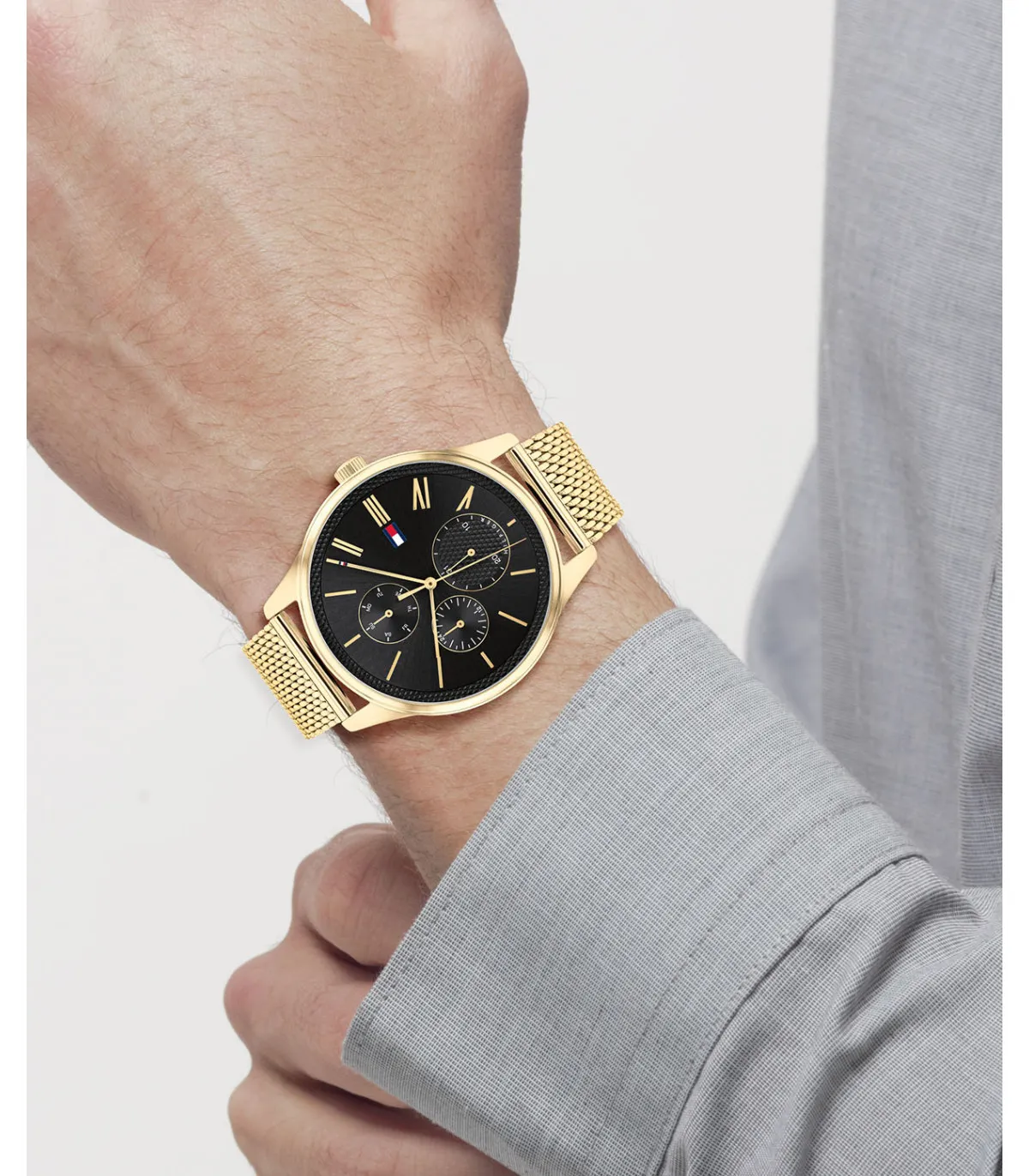 RELOJ TOMMY HILFIGER DAMON HOMBRE ACERO IP DORADO  1791848