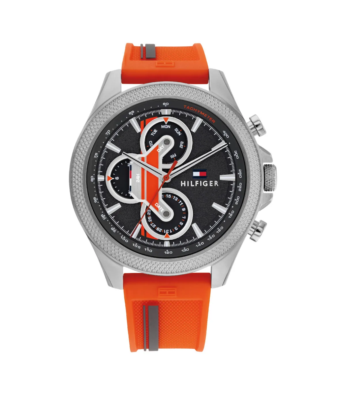 RELOJ TOMMY HILFIGER HOMBRE CLARK SILICONA NARANJA  1792084