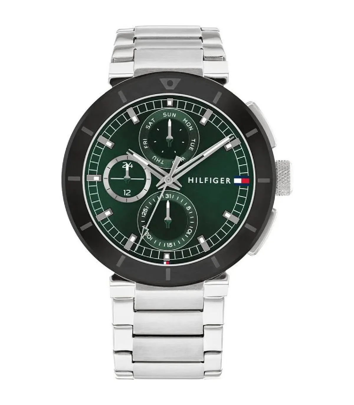 RELOJ TOMMY HILFIGER LORENZAO PLATEADO Y VERDE MULTIF.  1792117