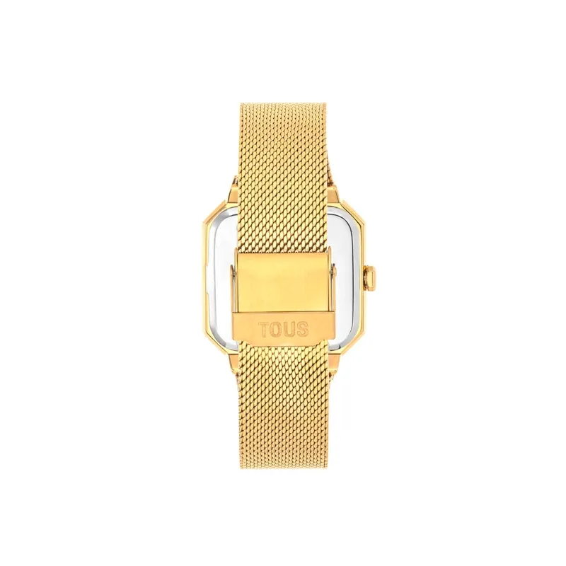 Reloj Tous analógico con brazalete de acero IPG dorado Karat Squared 300358062