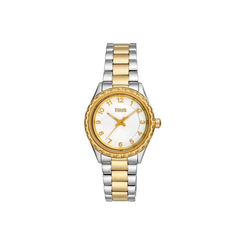RELOJ TOUS ANALóGICO CON BRAZALETE DE ACERO Y ACERO IPG DORADO TBEAR KDT 3000132700