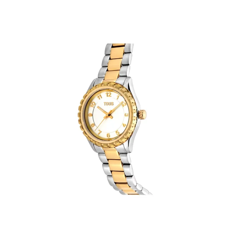 RELOJ TOUS ANALóGICO CON BRAZALETE DE ACERO Y ACERO IPG DORADO TBEAR KDT 3000132700