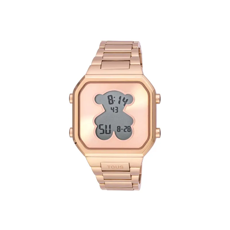RELOJ TOUS DIGITAL CON BRAZALETE DE ACERO IPRG ROSA DBEAR 3000134400