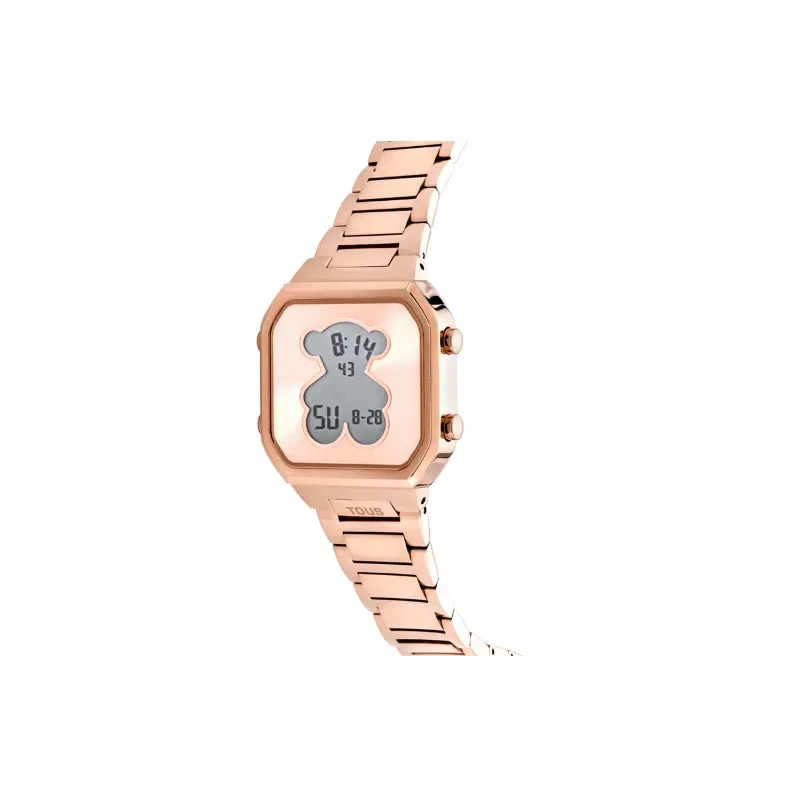 RELOJ TOUS DIGITAL CON BRAZALETE DE ACERO IPRG ROSA DBEAR 3000134400