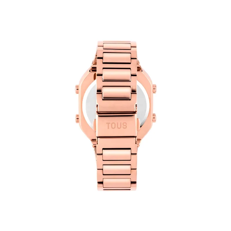 RELOJ TOUS DIGITAL CON BRAZALETE DE ACERO IPRG ROSA DBEAR 3000134400