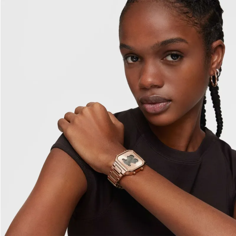 RELOJ TOUS DIGITAL CON BRAZALETE DE ACERO IPRG ROSA DBEAR 3000134400