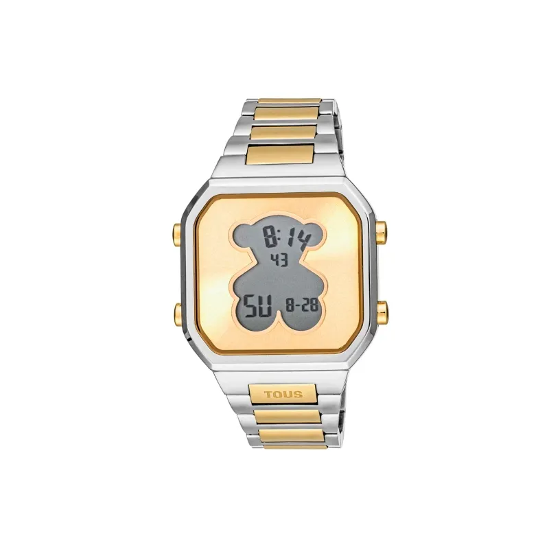 RELOJ TOUS DIGITAL CON BRAZALETE DE ACERO SS Y ACERO IPG DORADO DBEAR 3000134600