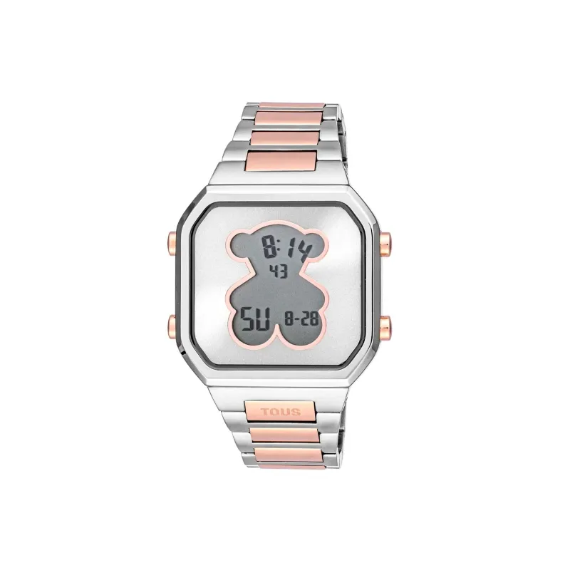 RELOJ TOUS DIGITAL CON BRAZALETE DE ACERO SS Y ACERO IPRG ROSADO DBEAR 3000134700