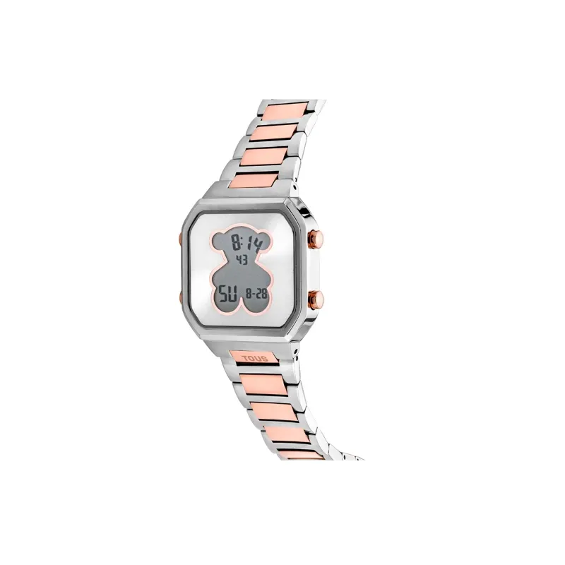RELOJ TOUS DIGITAL CON BRAZALETE DE ACERO SS Y ACERO IPRG ROSADO DBEAR 3000134700