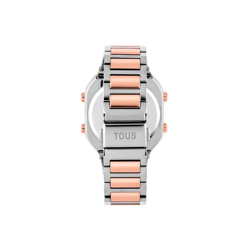 RELOJ TOUS DIGITAL CON BRAZALETE DE ACERO SS Y ACERO IPRG ROSADO DBEAR 3000134700