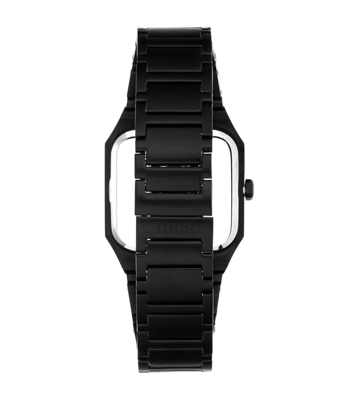 RELOJ TOUS KARAT SQUARED ANALóGICO MUJER CON BRAZALETE DE ALUMINIO NEGRO Y CIRCONITAS  300358052