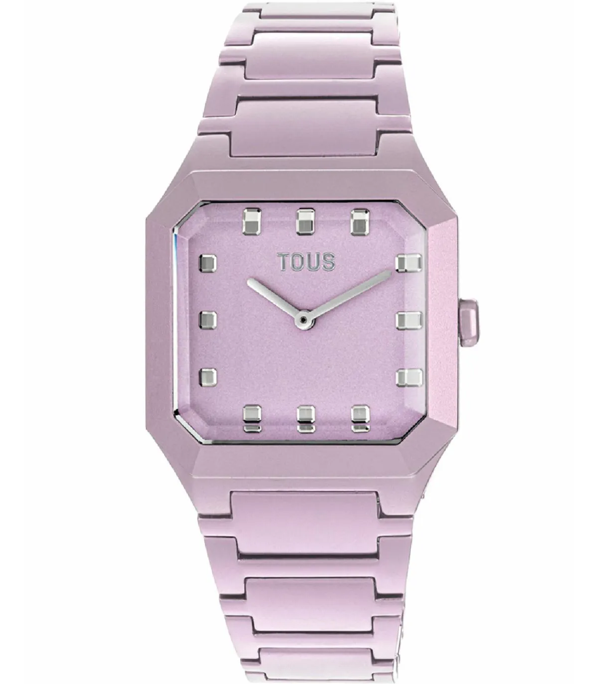 RELOJ TOUS KARAT SQUARED ANALóGICO MUJER CON BRAZALETE DE ALUMINIO ROSA  300358041