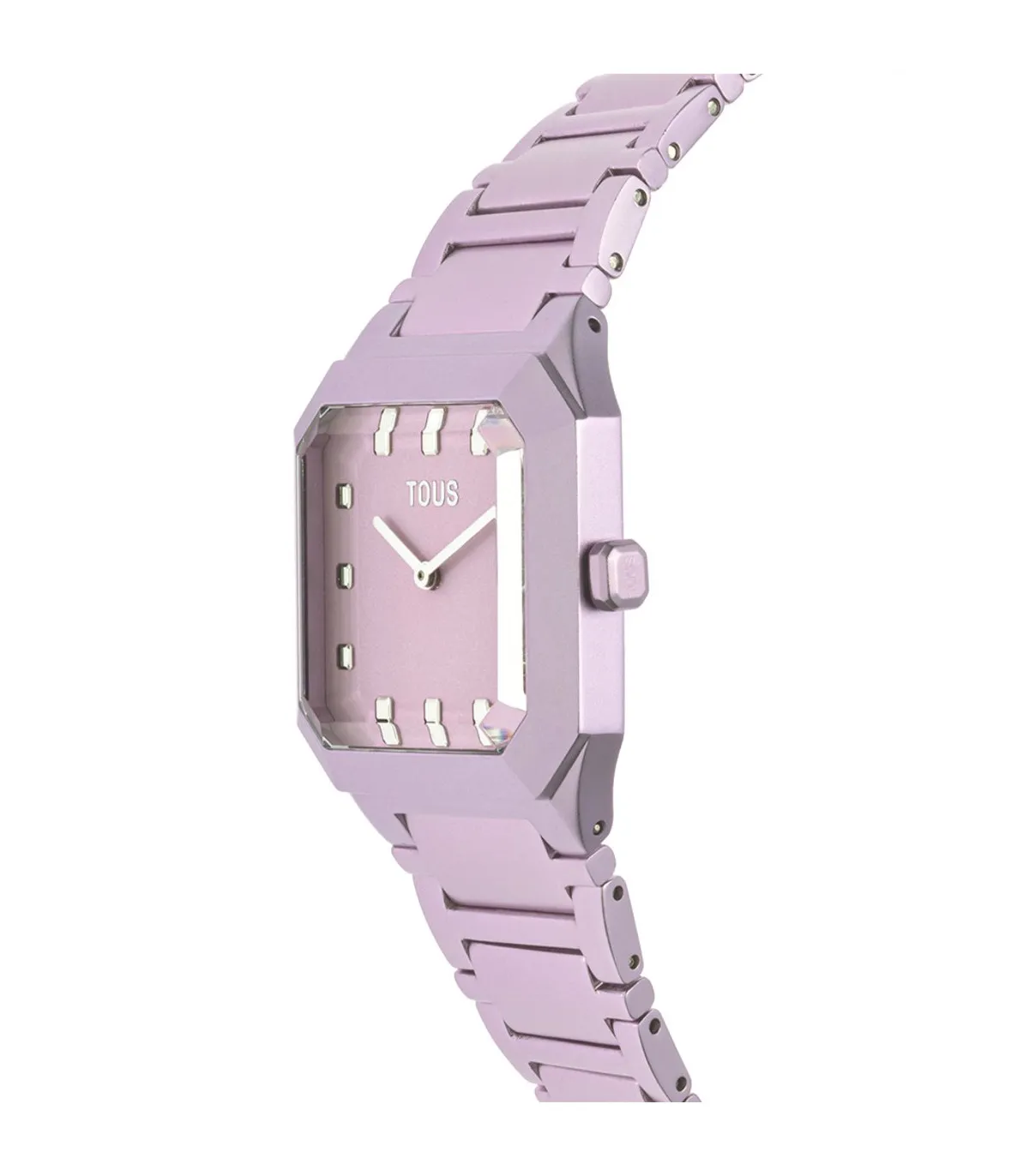 RELOJ TOUS KARAT SQUARED ANALóGICO MUJER CON BRAZALETE DE ALUMINIO ROSA  300358041