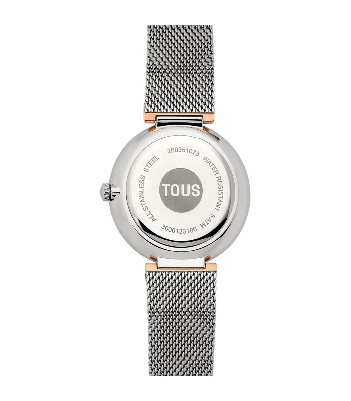 RELOJ TOUS MES MIRROR PLATEADO Y ROSADO ANALOGICO MUJER  3000132100