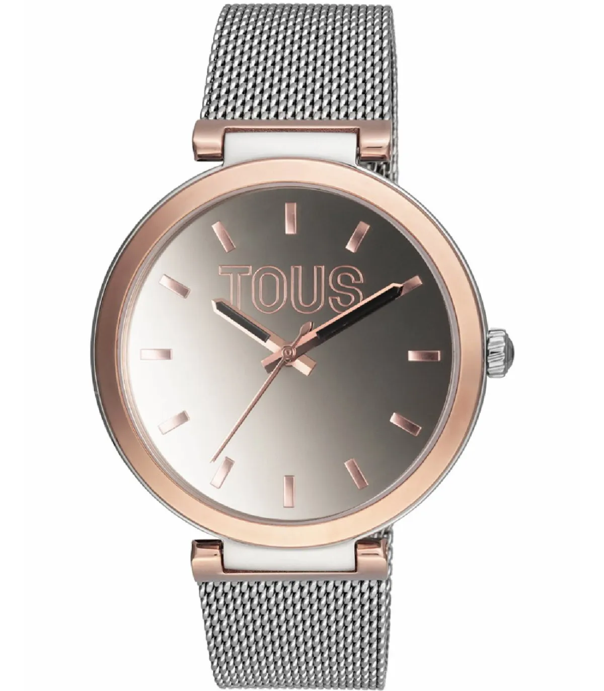 RELOJ TOUS MES MIRROR PLATEADO Y ROSADO ANALOGICO MUJER  3000132100
