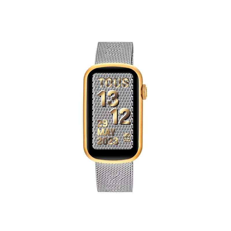 RELOJ TOUS SMARTWATCH CON BRAZALETE DE ACERO Y CAJA DE ALUMINIO EN COLOR IPG DORADO TBAND MESH 3000132600