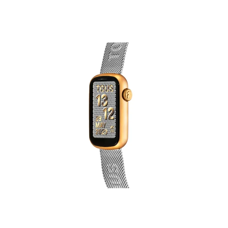 RELOJ TOUS SMARTWATCH CON BRAZALETE DE ACERO Y CAJA DE ALUMINIO EN COLOR IPG DORADO TBAND MESH 3000132600
