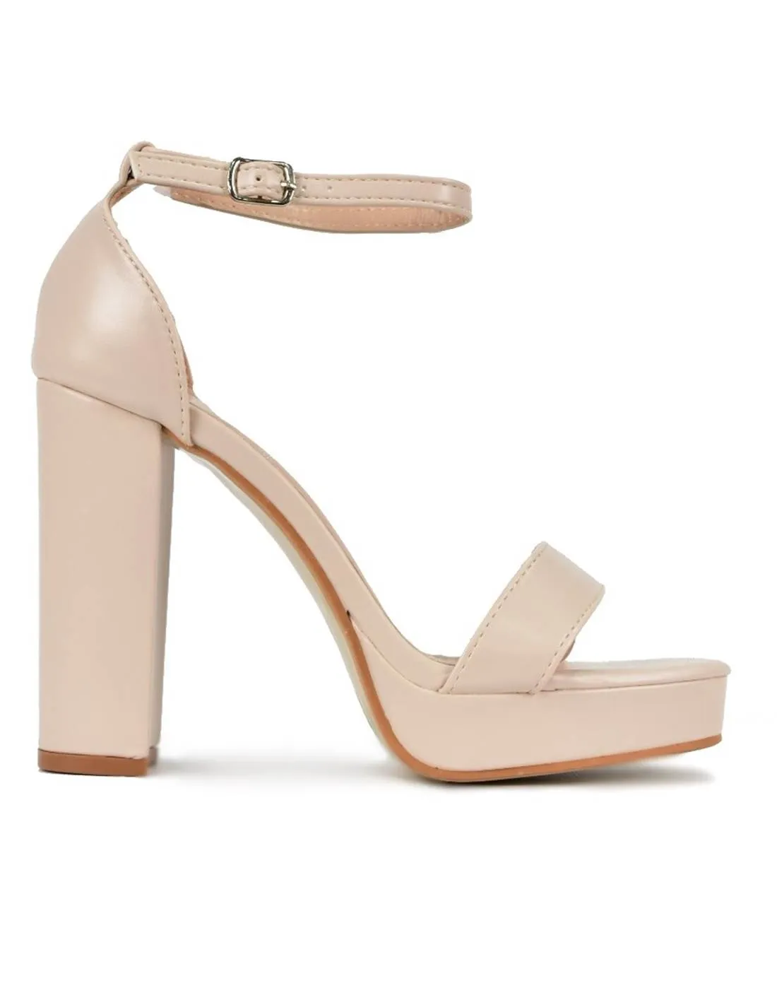 Sandalia beige de tacon | Trex