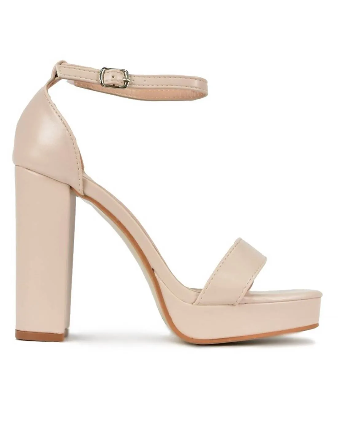 Sandalia beige de tacon | Trex