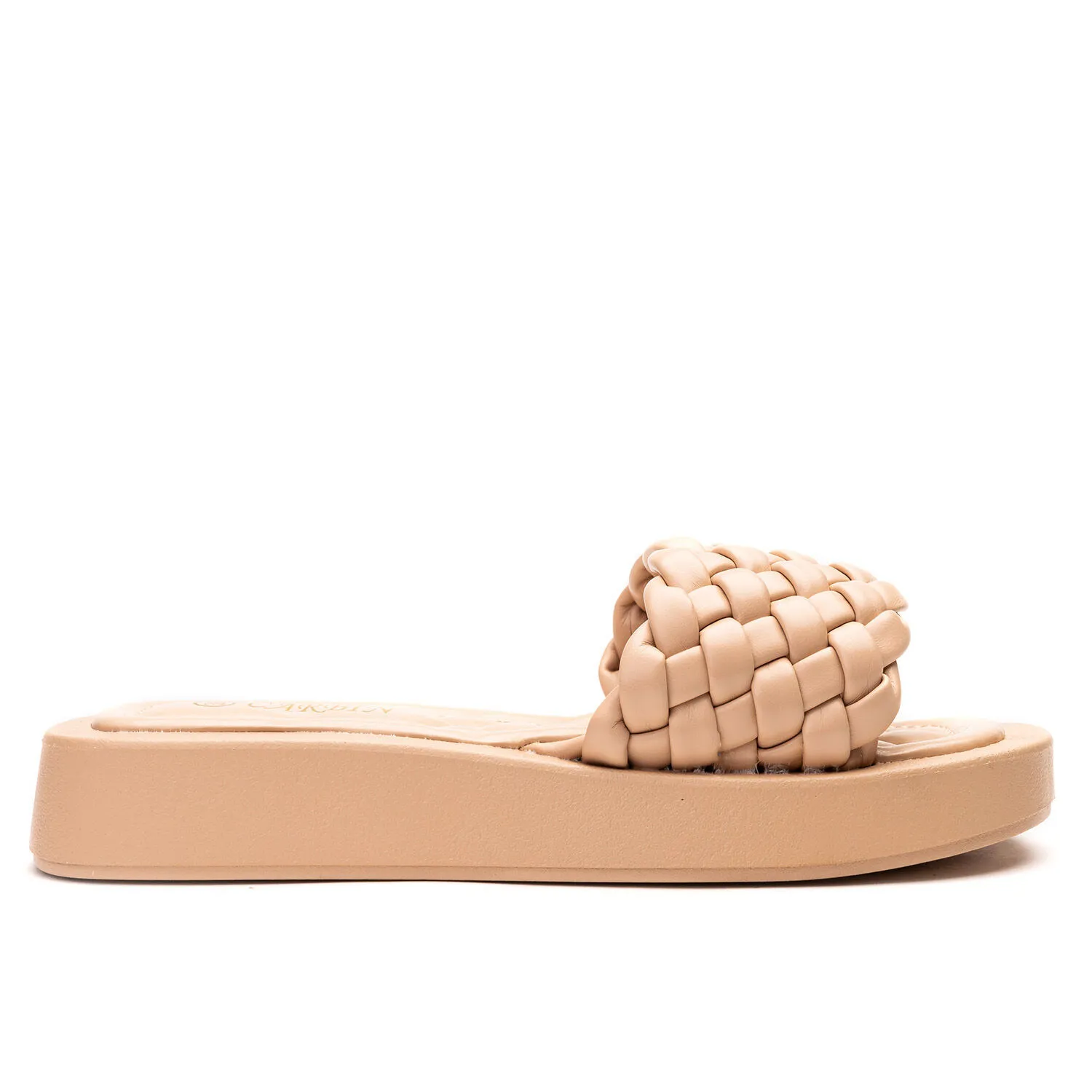 Sandalia Mujer Beige Luna Chancleta