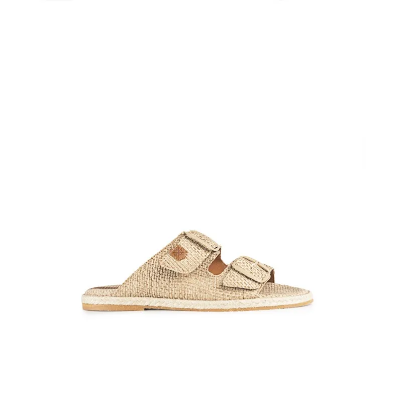 Sandalia Plana Galdana Habana Beige