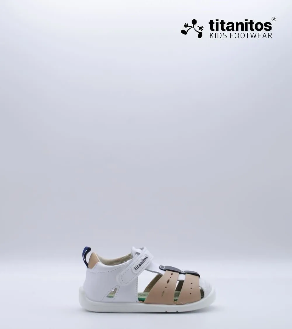 SANDALIA TITANITOS EVO BLANCO Y TAUPE