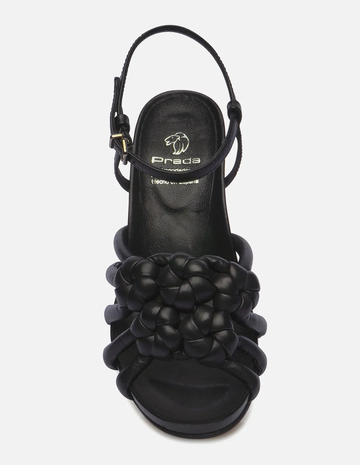 Sandalia Tubular de Nudos en Piel Napa