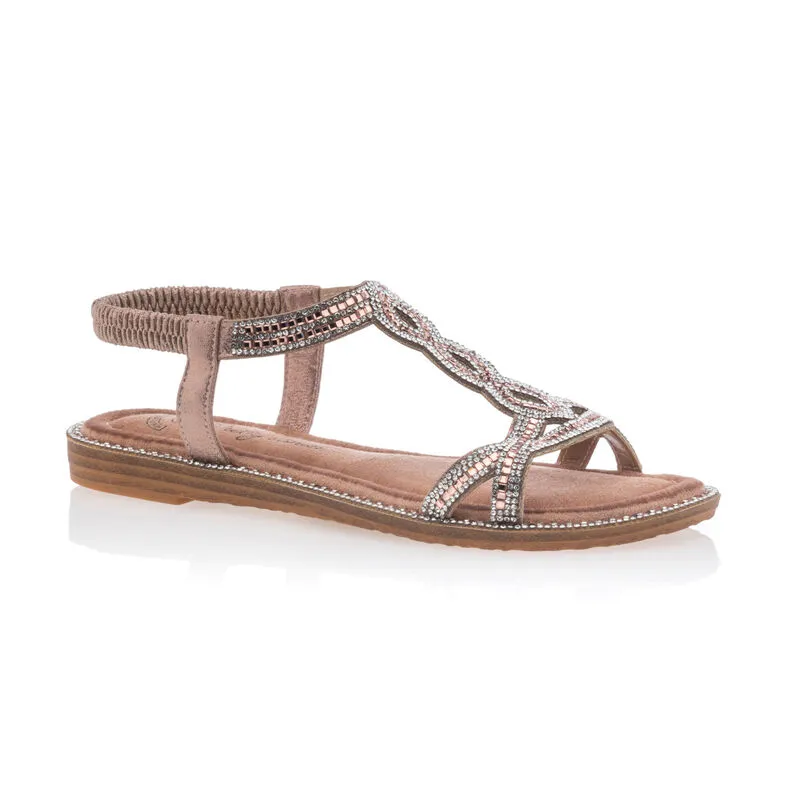 Sandalias mujer rosa