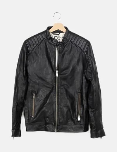 Selected Chaqueta biker negra