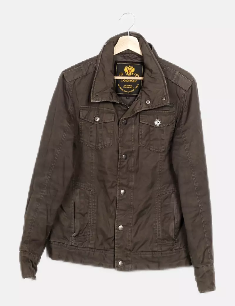 Selected Chaqueta verde casual