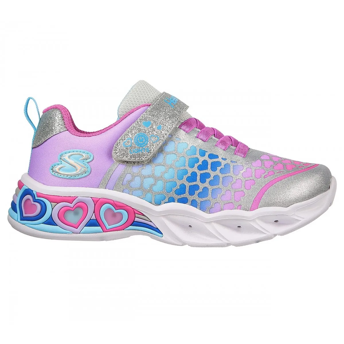 Skechers rebajas deportivas niña luces corazones Sk302312n