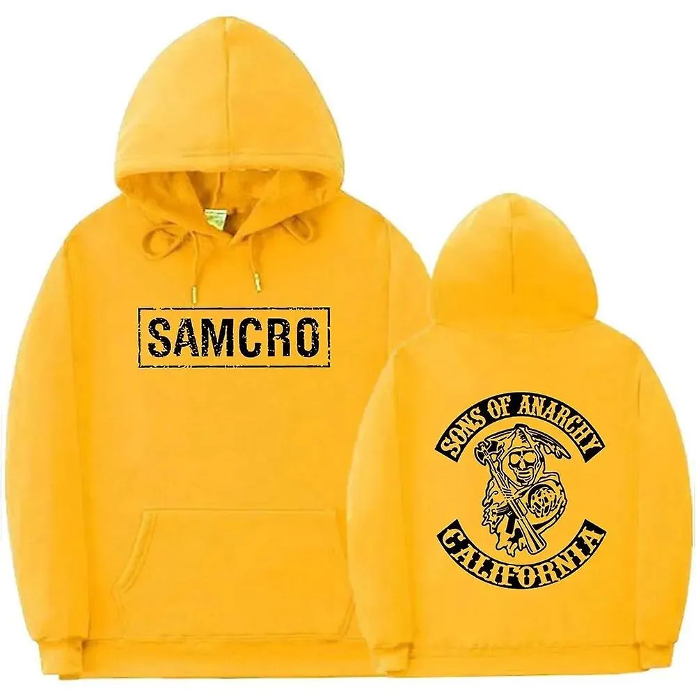 Sons of Anarchy SAMCRO Sudadera con capucha con estampado de doble cara Sudadera con capucha para hombre Womnen Moda Diseño de m
