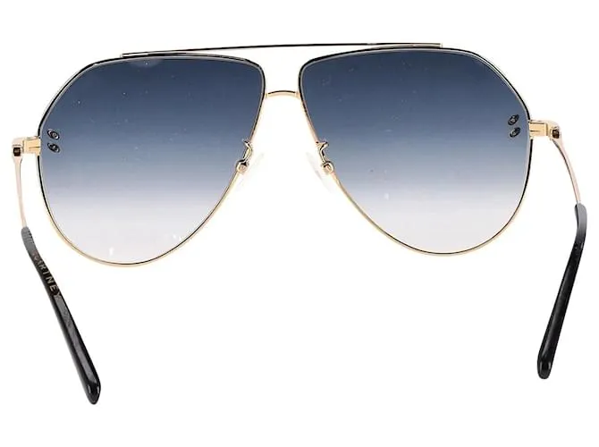 Stella Mc Cartney Stella McCartney SC0063Gafas de sol estilo aviador S en metal dorado con degradado 