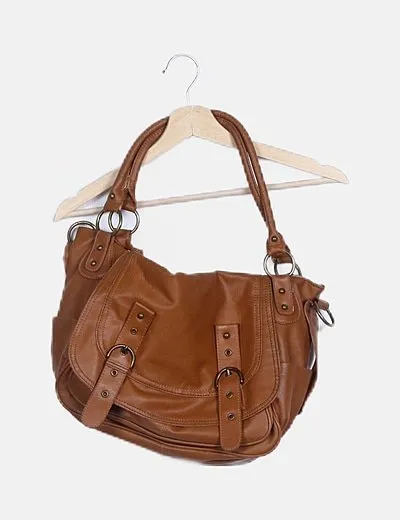 Stradivarius Bolso satchel camel