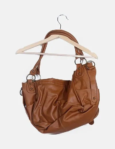Stradivarius Bolso satchel camel