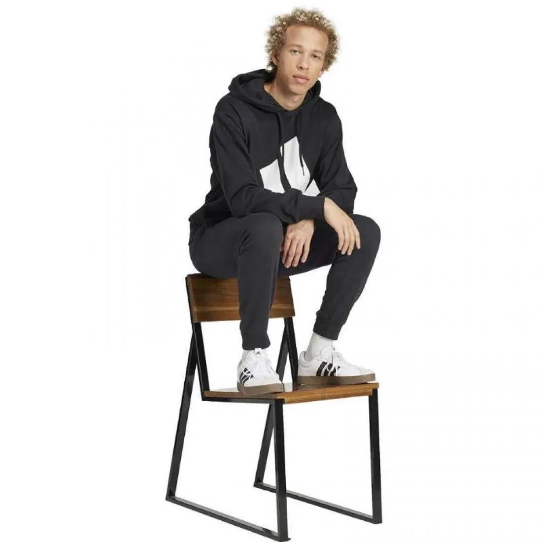 Sudadera Adidas Essentials Negro Blanco