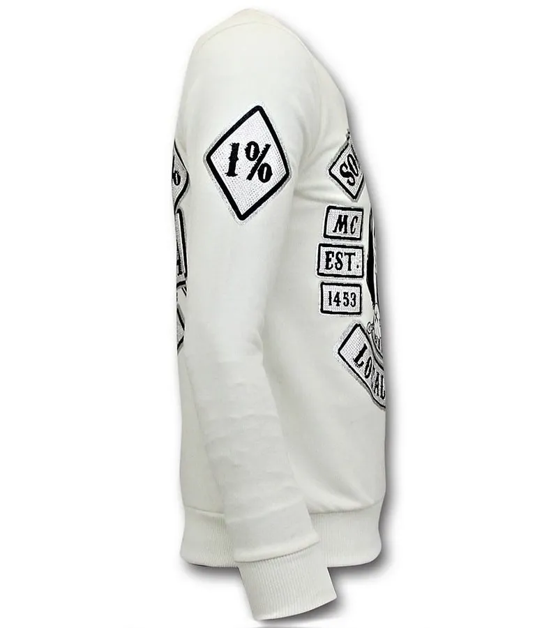 SUDADERA PIEDRAS   SONS OF ANARCHY  BLANCO