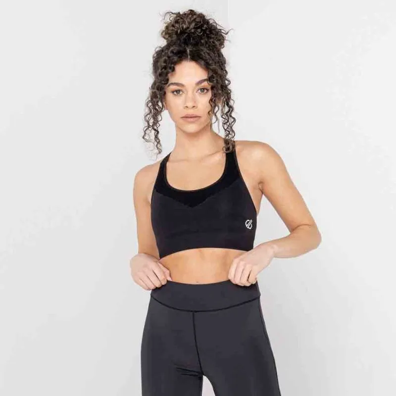 Sujetador de mujer Dare2B Don't sweat it Bra (Negro/Negro)
