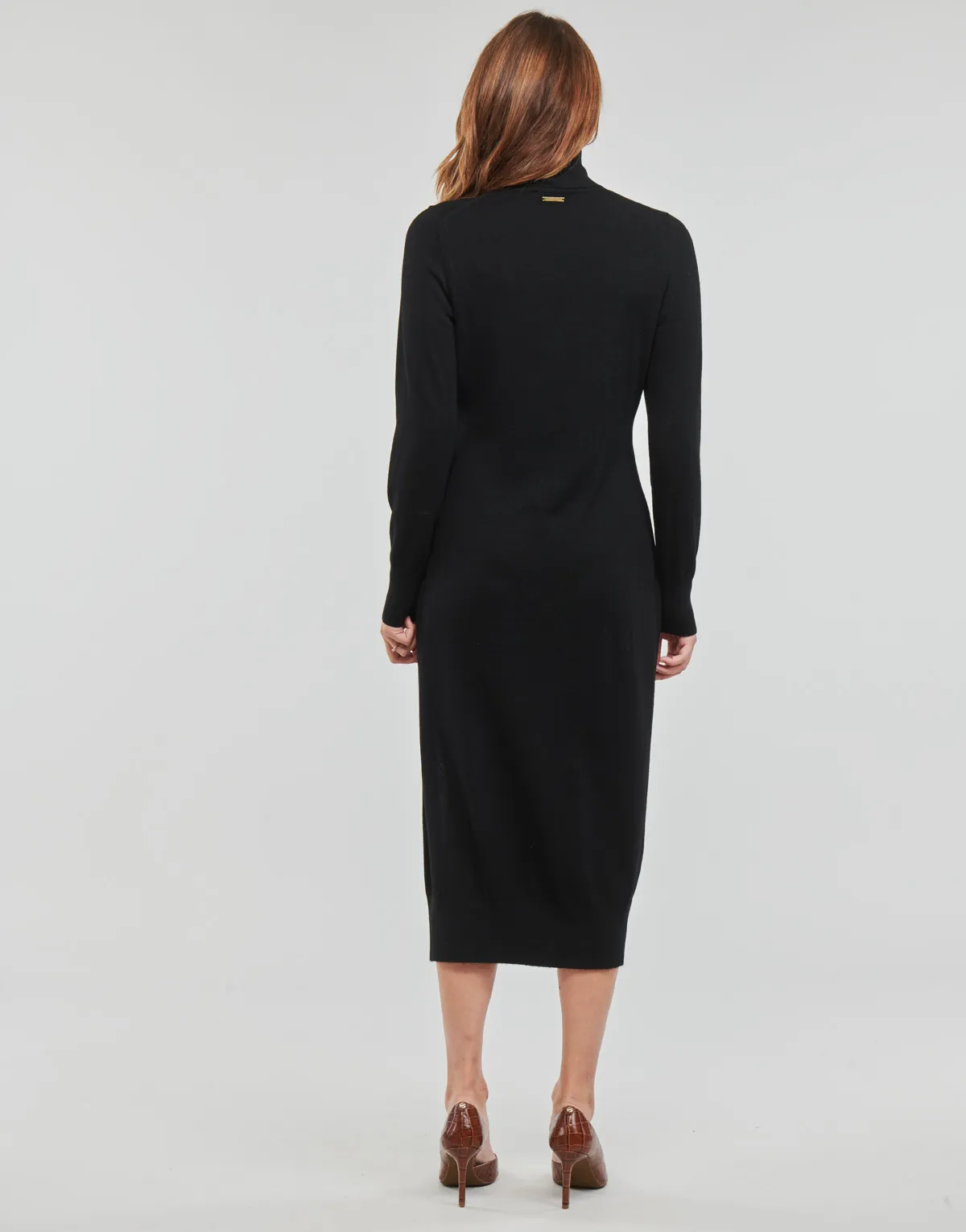 TURTLE NK SLIT MIDI DRS