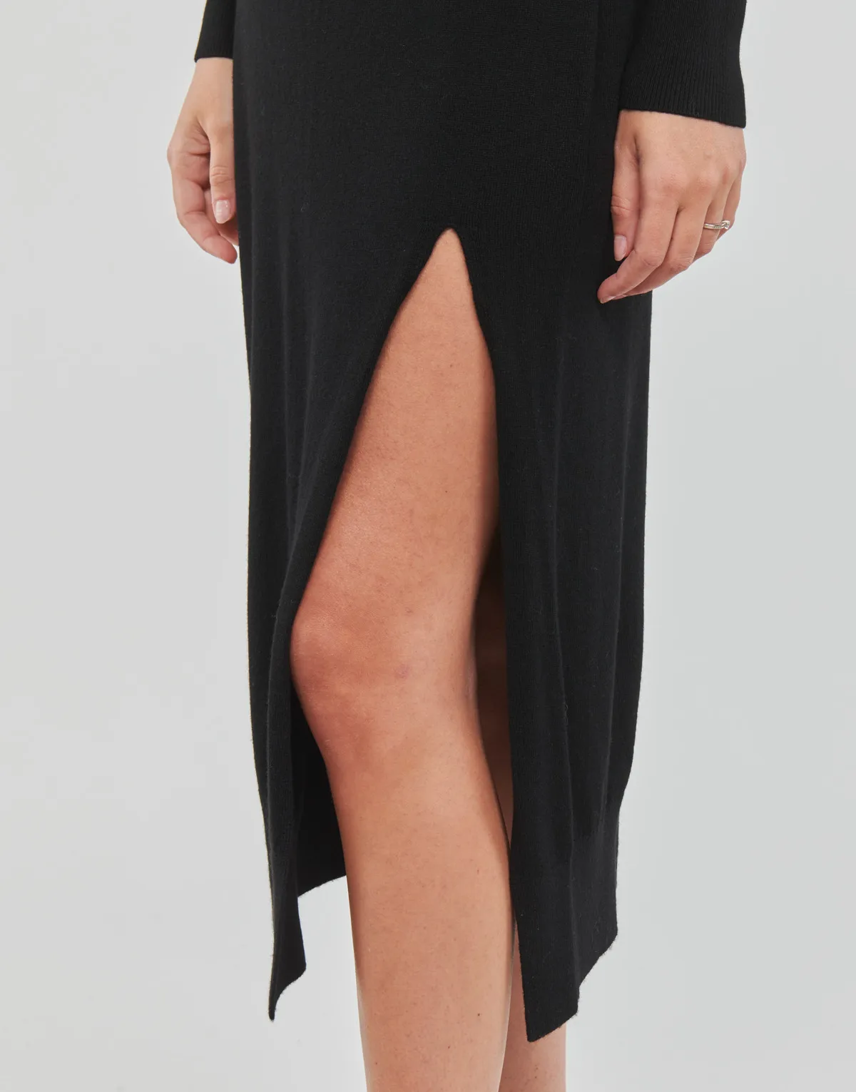 TURTLE NK SLIT MIDI DRS