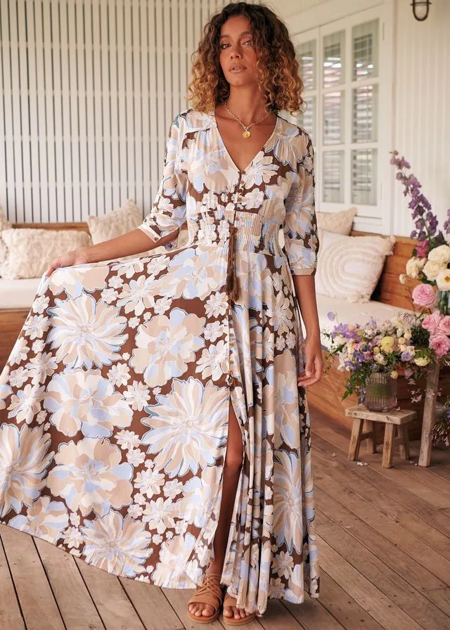 Vestido largo Calypso Blue