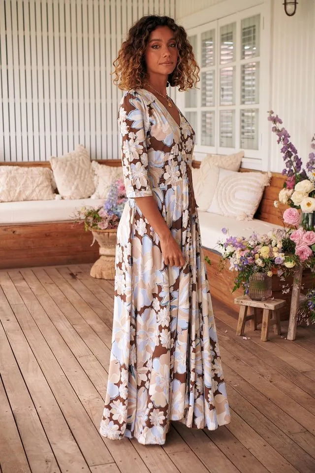 Vestido largo Calypso Blue