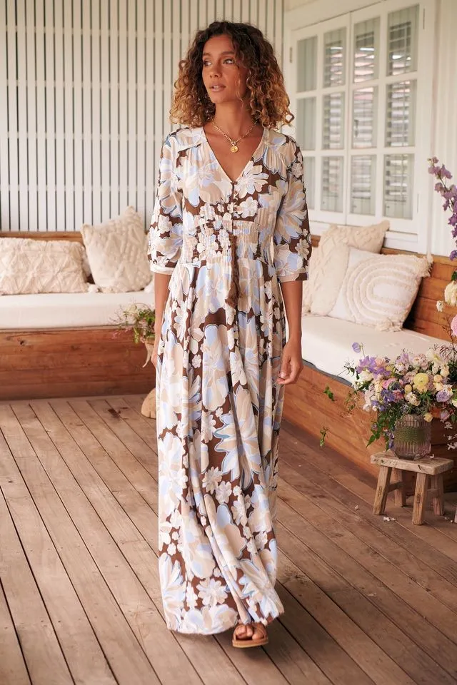 Vestido largo Calypso Blue