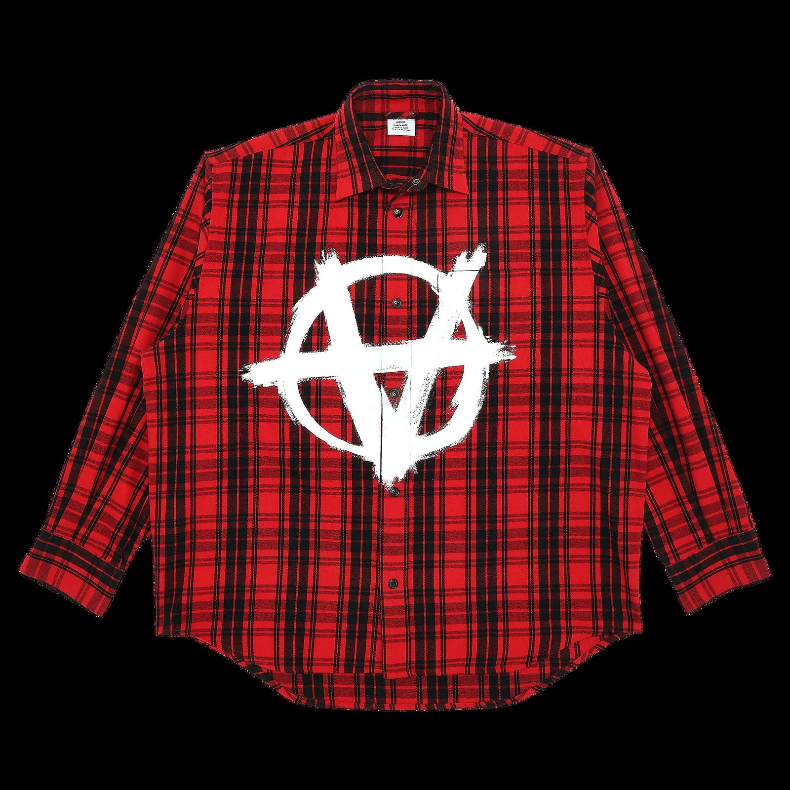 VETEMENTS Anarchy Of The Night Flannel Shirt