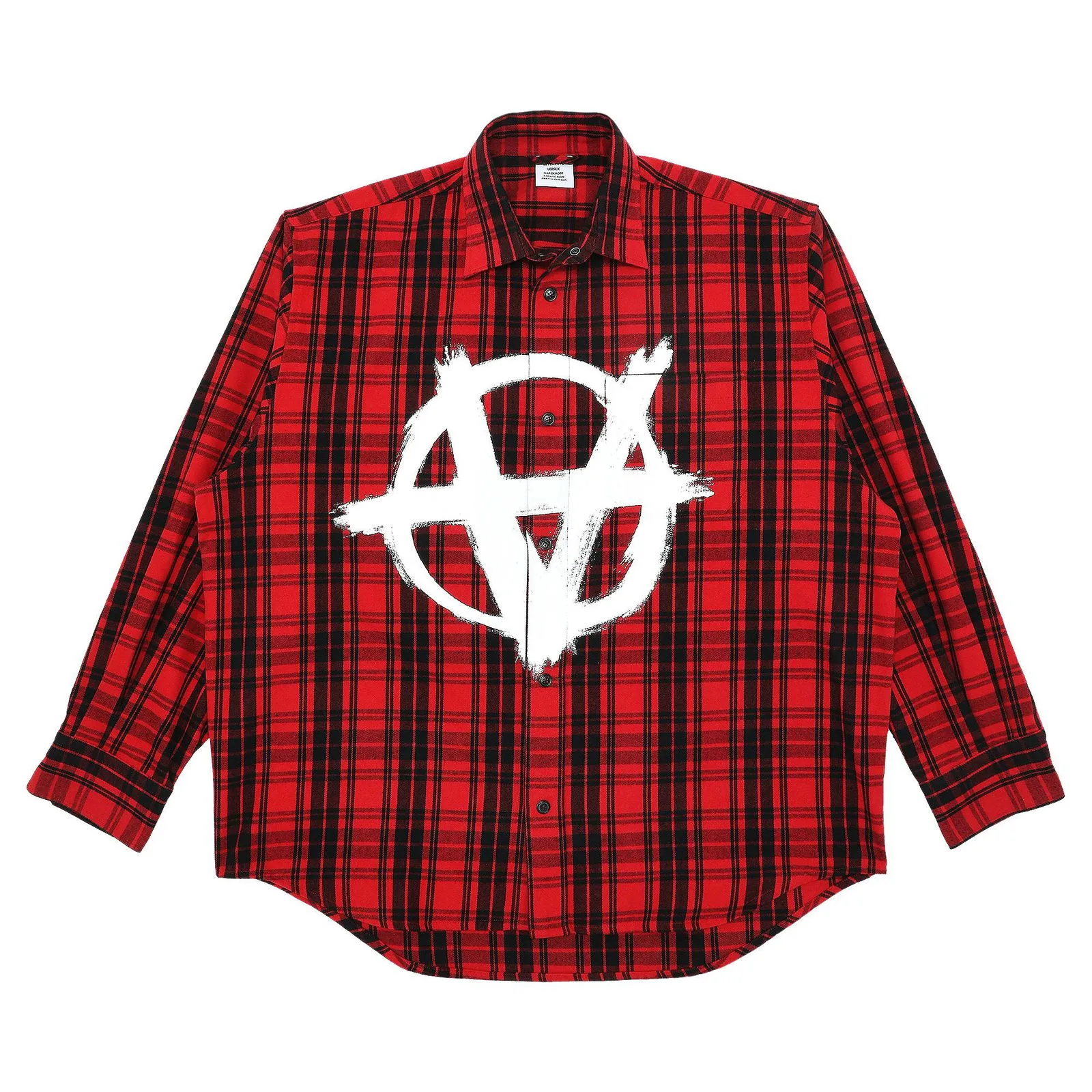 VETEMENTS Anarchy Of The Night Flannel Shirt