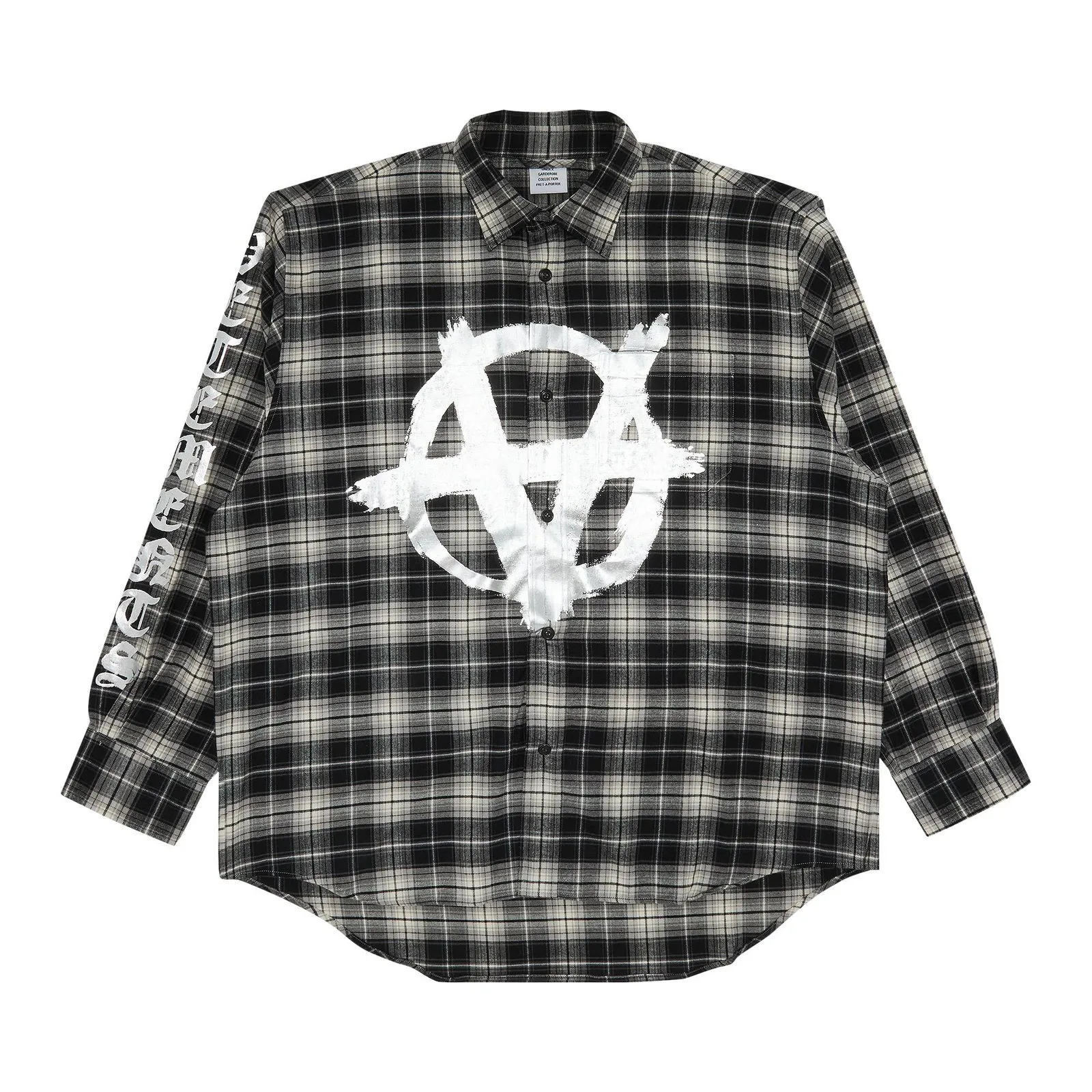 VETEMENTS Double Anarchy Logo Flannel Shirt