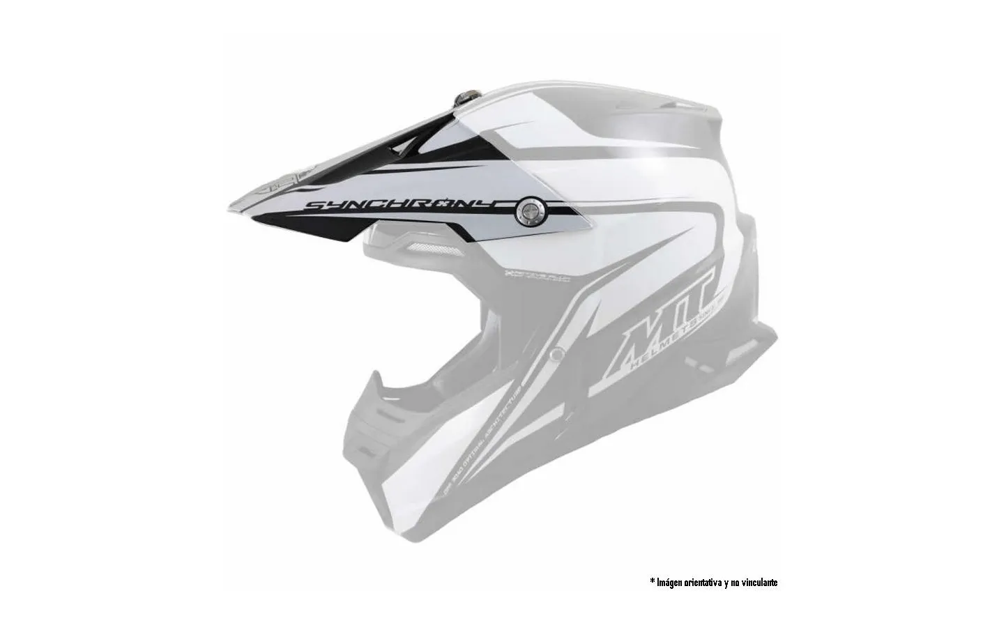 Visera Casco Mt Synchrony Con Tornillos Solid Blanca