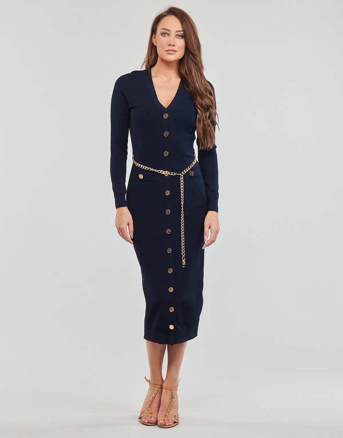 VNK MK SNAPS MIDI CARDI