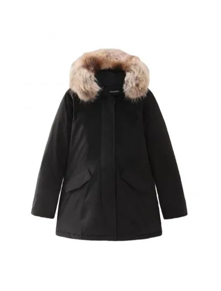 WOOLRICH Anorak Luxury Arctic Raccoon Mujer Black