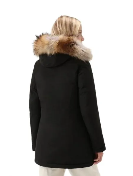 WOOLRICH Anorak Luxury Arctic Raccoon Mujer Black